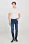 Luke Slim Fit Blue Cotton Stretch Jean Denim Trousers