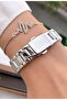 Silver Color Steel Band Women's Wristwatch – Elegant Round Case Modern Stylish Design – Bracelet Gift - 7
