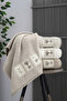 Combed Cotton Fabric Appliqued Embroidered Towel 50X90 4 Pieces