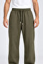 Men's Loose Fit Straight Leg Pockets Inside Padded Baggy Khaki Sweatpants - 7