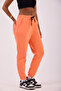 Women's Orange Basic Jogger Pants - 4