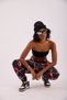 Women's Red Lightning Patterned Basic Jogger Pants