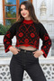 Women's Crop Chain Detailed Sports Sweater