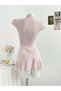 Rochie mini, roz - M - 2