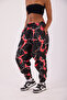 Women's Red Lightning Patterned Basic Jogger Pants - 6