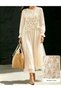 Rochie lunga, Crem - 2