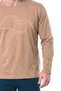 6151 Men's Long Sleeve Crew Neck Pajama Set - Tobacco - 2