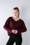 Mns -V Neck Long Sleeve Blouse-1719