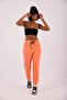 Women's Orange Basic Jogger Pants