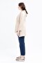 Kangaroo Pocket Ribbon Lace Lycra Plus Size Sweatshirt - 3