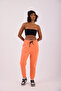 Women's Orange Basic Jogger Pants - 2
