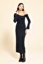 One Shoulder Asymmetrical Navy Blue Dress - 2