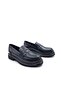 Lightweight Design Genuine Leather Women's Black Loafer Shoes