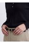 Vizyon New Season Beige High Waist Slim Fit Women's Trousers - 3