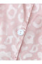 Pink Animal Jacquard Contrast Piping Shirt And Pants Pyjama Set - 4