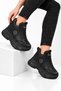 New Season Women's Black Internal Heel High-Soled Sports Shoes [10] cm Height - 3