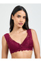 Solid Lace Bulk Front Padded Non Wired Regular Bra