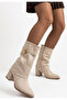 Women's Boots Beige Suede Stylish Kaye - 3