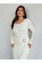 Rochie maxi, albă - 1XL - 3