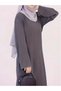 Rochie maxi, gri - L - 3