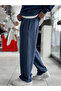 Navy Blue Washed Pipe Leg Sweatpants Tw-7089 - 5