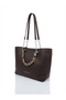 Women's Shoulder and Arm Bag with Chain and Scarf Detail - 6