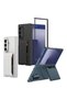 Galaxy Z Fold 7 Faux Leather Back Surface Tkng Card Holder Silicone Case - 5