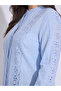 Embroided Regular Fit Stand Collar Blouse - 4