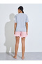 Multi-Color Solid T-Shirt And Striped Shorts Pyjama Set - 6