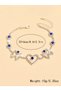 خلخال بتصميم قلب أزرق وفراشة - 4