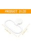 White Oval Wall Mount Towel Hooks Space Saving Hanger - 7
