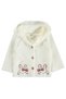 Rabbit Embroidered Hooded Cardigan for 6-18 Months - Ecru - 3