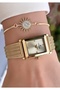 Brand Original - Gold Color- 2 Year Warranty Women Wrist Watch - Bracelet Gifted 010Dkl00-608 - 3