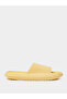 Yellow Textured Open Toe Slides