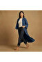 Scatter Rhinestone Kimono Belted Long Abaya Cardigan - 5