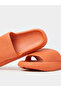 Orange Textured Open Toe Slides - 3