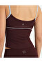 Chestnut Contrast Ribbed Strap Blouse - 3