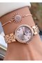 Rose Gold Color Steel Band Women's Wristwatch – Elegant Round Case Modern Stylish Design – Bracelet Gift 010Dkl00-706 - 4