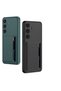 Galaxy S24 Faux Leather Back Surface Card Holder Silicone Case - 3