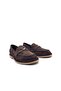 Genuine Suede Leather Laceless Women's Brown Penny Loafer Shoes - 5