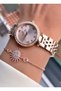 Rose Gold Color Steel Band Women's Wristwatch – Elegant Round Case Modern Stylish Design – Bracelet Gift 010Dkl00-706