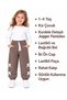23209-26 Girl's Ribbon Detailed Jogger Pants with Elastic and Laced Waist, Comfortable Fit, 1-4 Years Old - 5