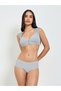 Solid Lace Patchwork Padded Non Wired Bulk Front Regular Bra - 2