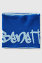Boy's Saks Blue Logo Embroidered Solid Color Backed Double-Sided Knitted Neck Collar - 2
