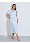 Linear Bow Print V Neck Wrap Over Nightdress