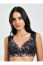 Embroidered Lace Bulk Front Padded Non Wired Regular Bra
