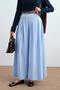 Women's Pleated Detail Belted Wide Leg Pants Baby Blue - 2