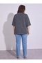 Plus Size Acid Wash Contrast Stitch Raised 100% Cotton Printed T-Shirt - 4