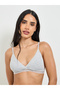 Solid Texture Padded Non Wired Regular Bra And Thong Lingerie Set - 2