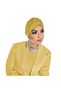 حجاب عمامة سادة باللون الأصفر